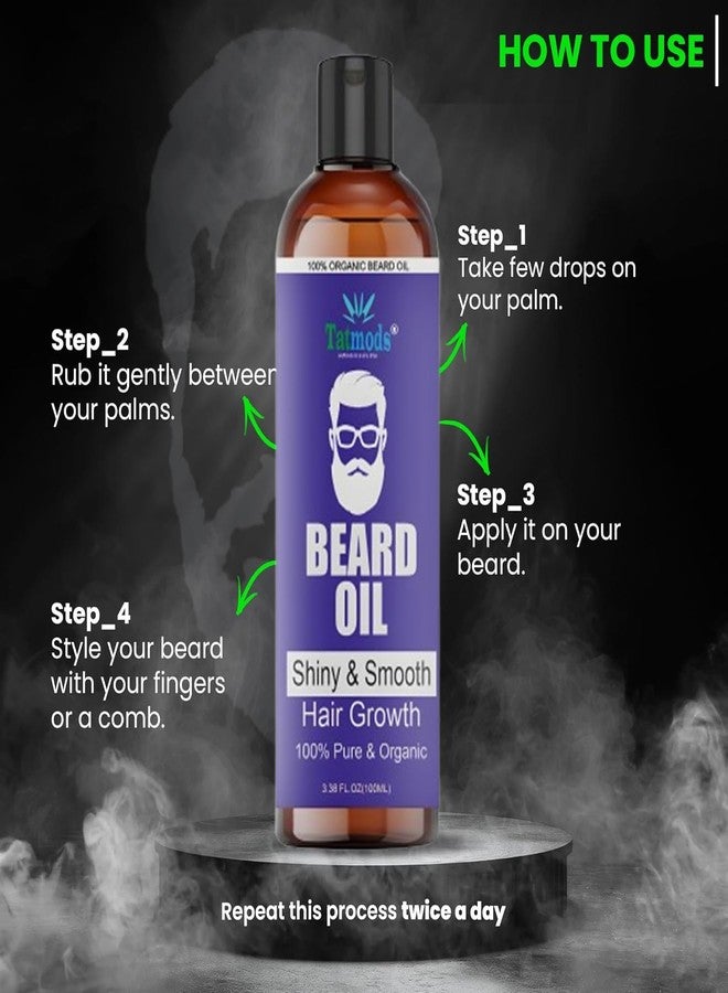Tatmods Beard Oil for Men (200ml) | Natural Growth, Softening & Conditioning | Promotes Fuller, Healthier Beard | Non-Greasy & Lightweight Formula - Image 3